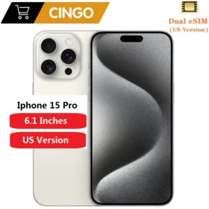 Iphone 15Pro original 5G Phone128/256GB 6.1 pouces super Retina XDR affichage A17 Pro processeur double ESIM 4800 mégapixels caméra principale