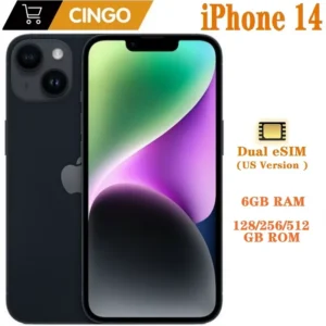 Apple iPhone 14 6GB RAM 128GB /256GB /512GB ROM double eSIM 6.1 "véritable Super Retina OLED Face ID NFC A15 5G téléphone portable d'origine